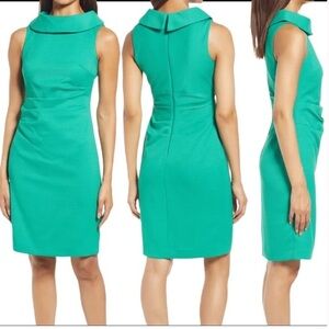 NWOT Harper Rose Sleeveless Pleated Collared Tweed Sheath Midi Dress Size 8 Chic